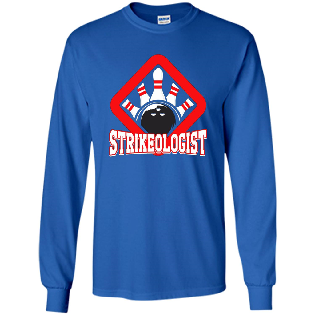 Strikeologist Bowling T-shirt For Bowling Lover Royal