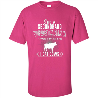 Secondhand Vegetarian T-shirt Funny Vegetarian T-shirt Heliconia