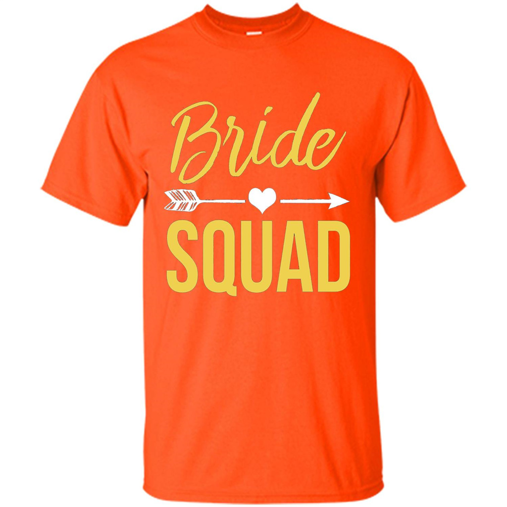 Bachelorette Party T-Shirts Bridesmaids Bride Squad T-Shirt Orange
