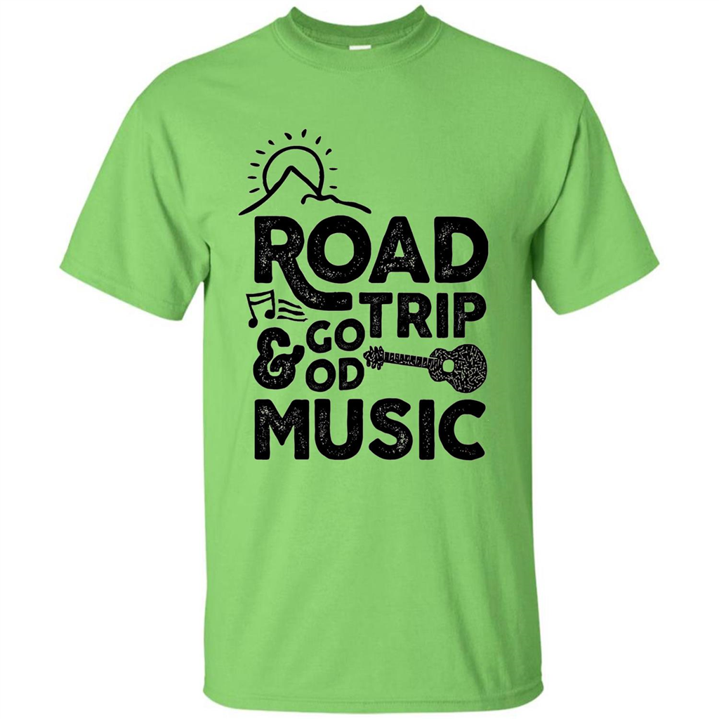 Summer T-shirt Road Trip And Good Music Lime