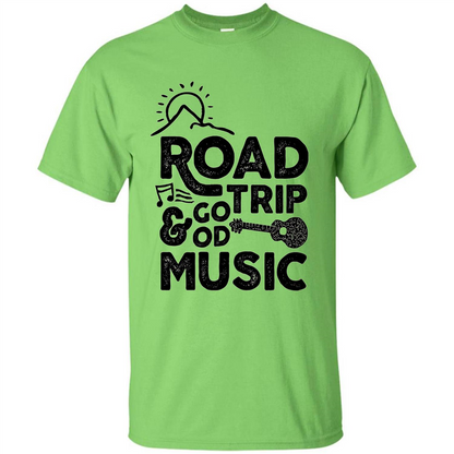 Summer T-shirt Road Trip And Good Music Lime