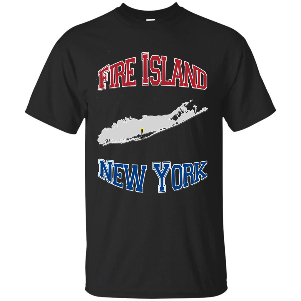 Fire Island New York T-shirt Black