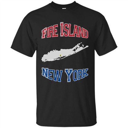 Fire Island New York T-shirt Black