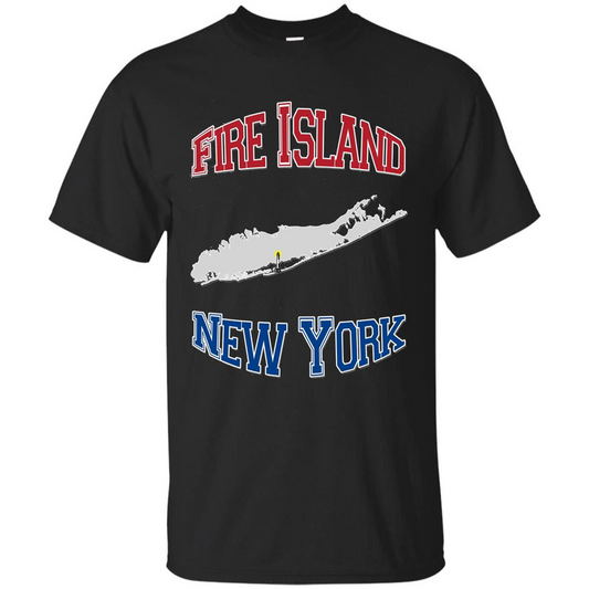 Fire Island New York T-shirt Black