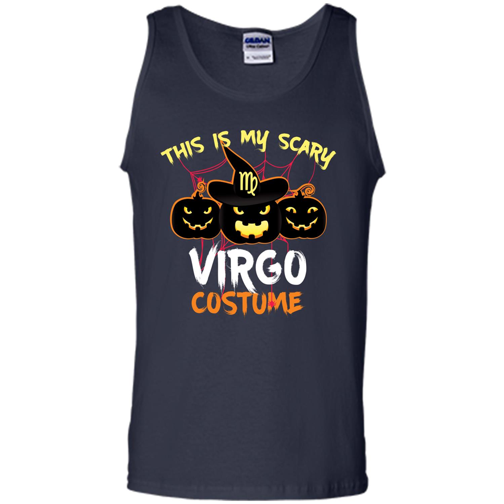 Halloween T-shirt This Is My Scary Virgo Costume T-shirt Navy