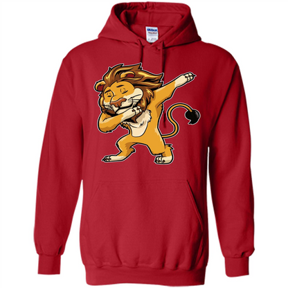 Lion Dabbing T-shirt Dab Cat Dance Red