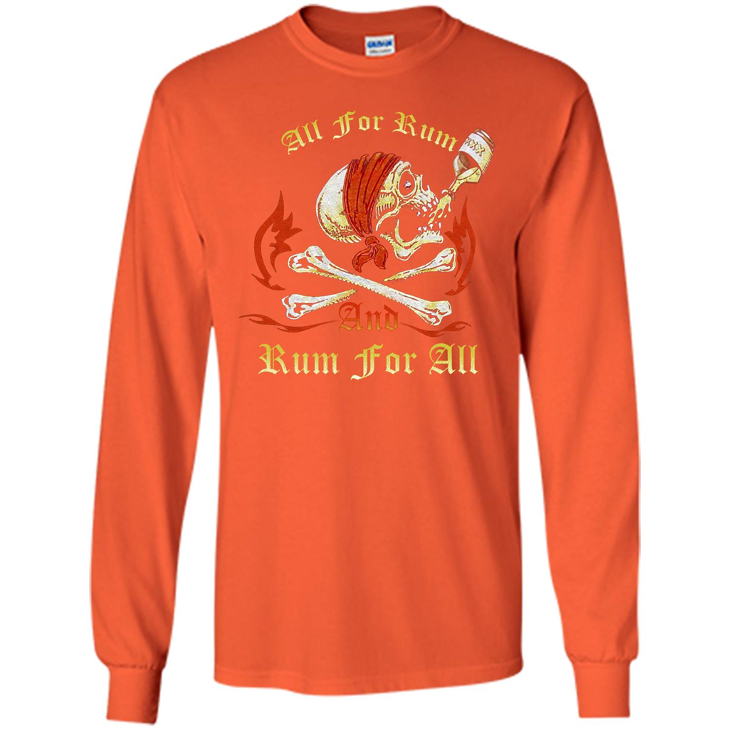 Rum T-shirt All for Rum And Rum For All T-shirt Orange