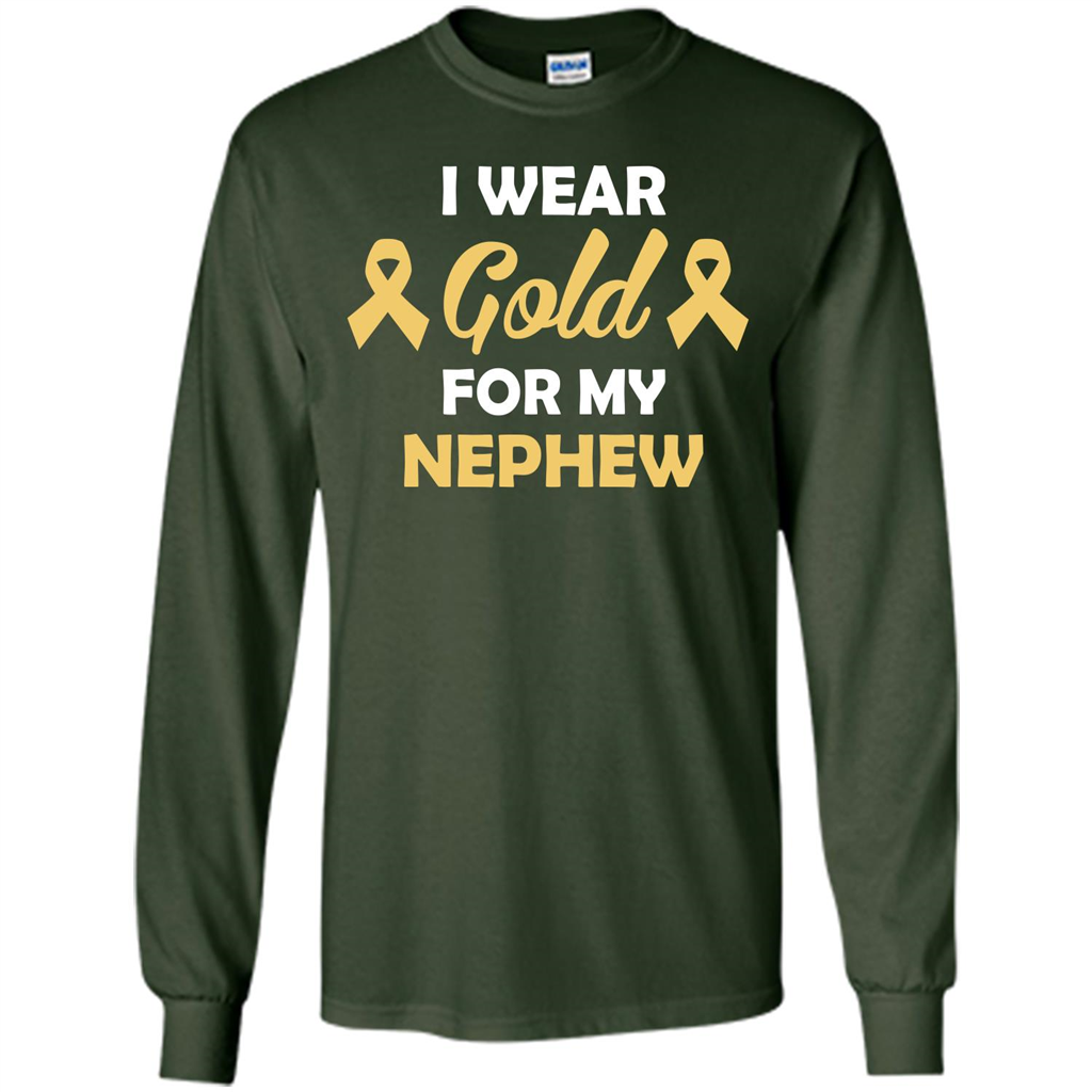 Cancer Awareness T-shirt I Wear Gold For My Nephew