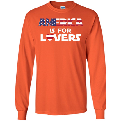 America Is For Lovers T-shirt Orange