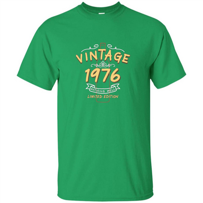 Birthday Gift T-shirt Vintage 1976 Limited Edition T-shirt Irish Green