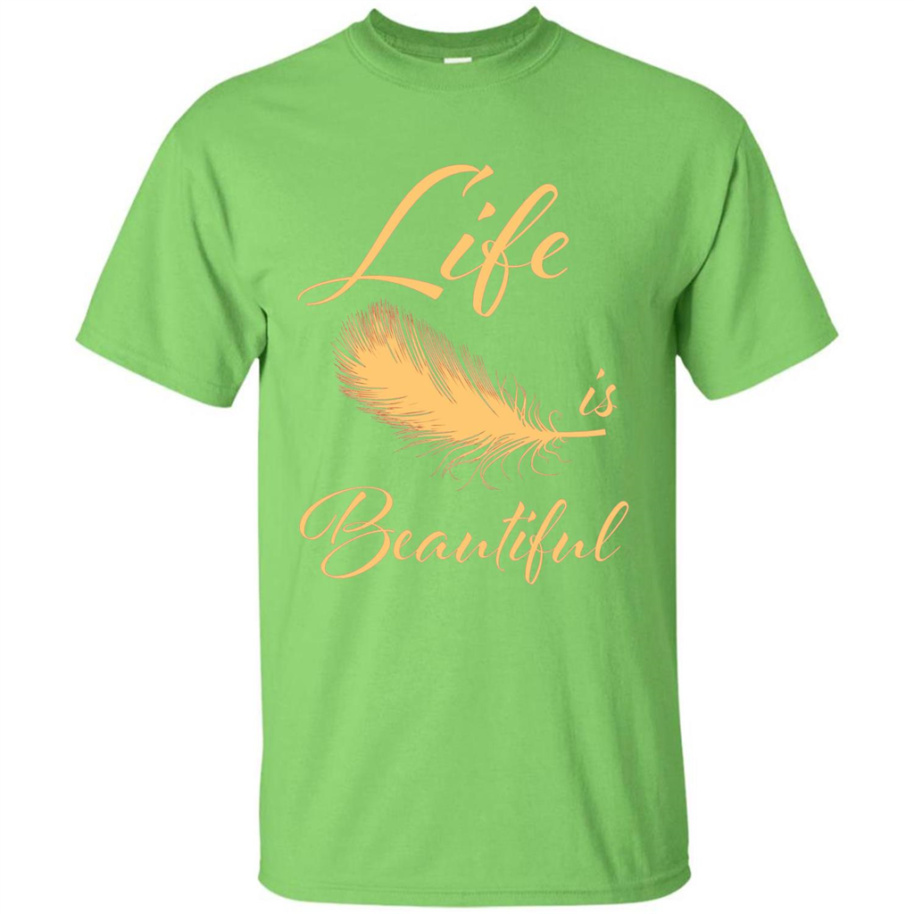 Beautiful Life Wing T-shirt Life Is Beautiful Lime