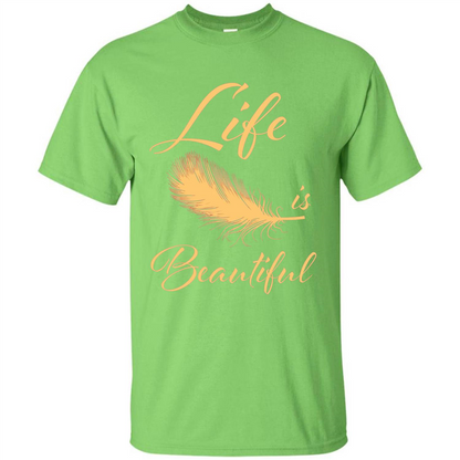 Beautiful Life Wing T-shirt Life Is Beautiful Lime