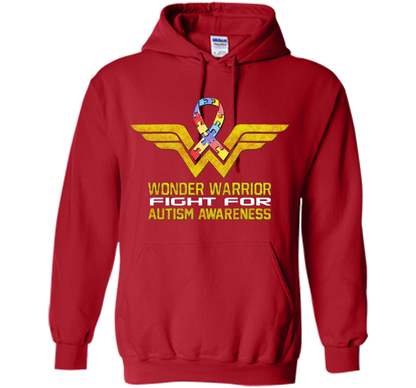 Wonder Warrior Fight For Autism Awareness T-shirt Red