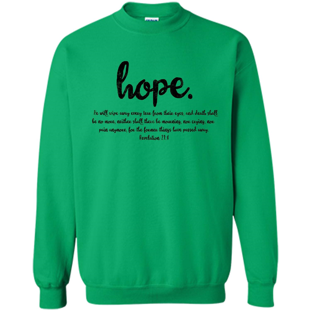 Hope Inspiration Tshirt With Bible Quote Irish Green