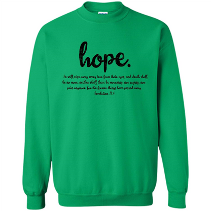 Hope Inspiration Tshirt With Bible Quote Irish Green