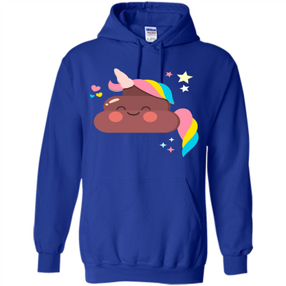 Emoji Happy Unicorn Poop Funny T-shirt Royal