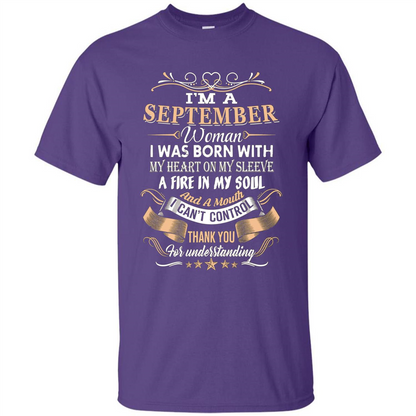 I'm A September Woman T-shirt Purple