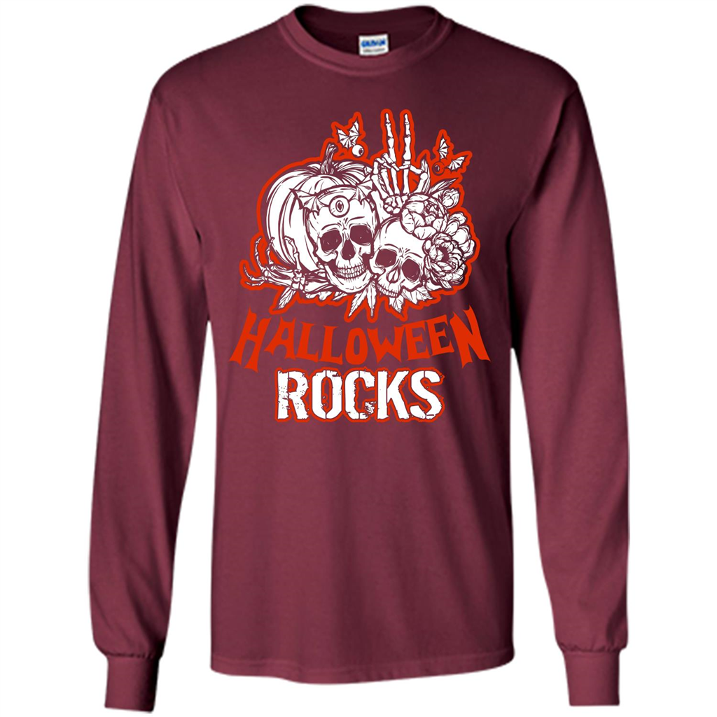 Halloween Rocks T-shirt Maroon
