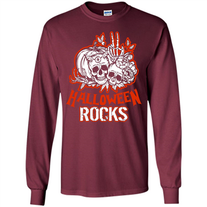 Halloween Rocks T-shirt Maroon