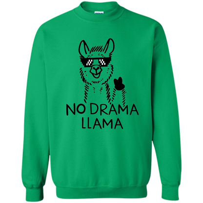 Funny No Drama Llama T-shirt Irish Green