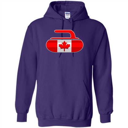 Canadian Curling Flag T-shirt Purple