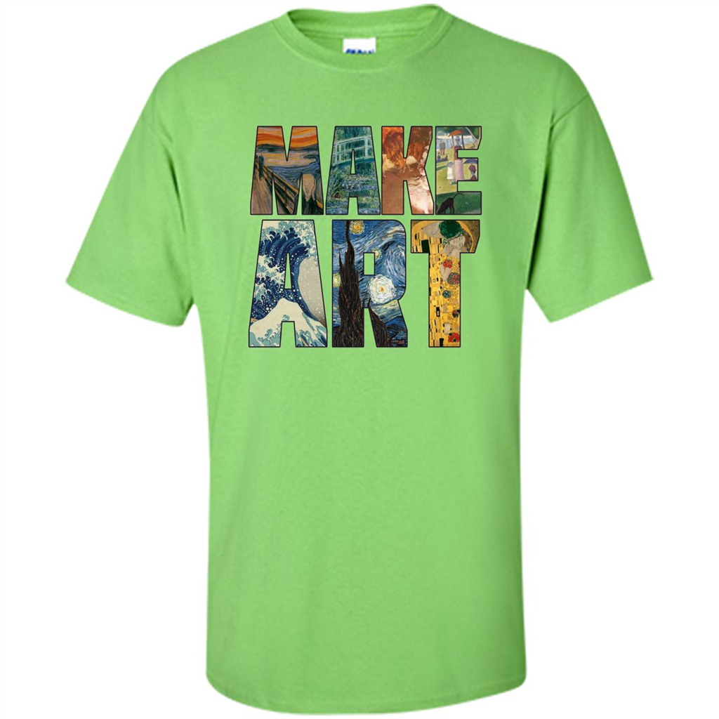 Make Art T-shirt Cool Painting T-shirt Lime