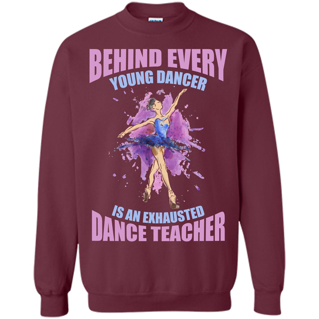 Dancer T-shirt Behind Every Young Dancer Maroon