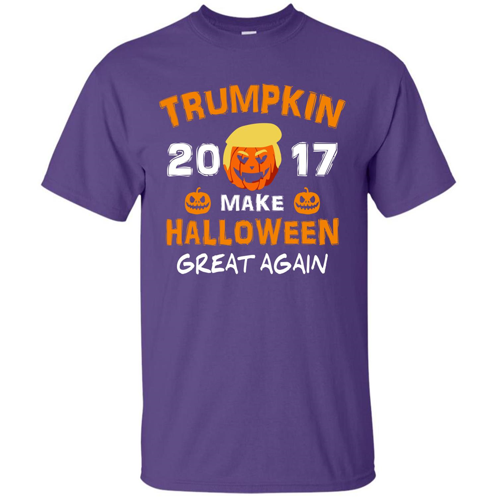 Halloween T-shirt Trumpkin 2017 Make Halloween Great Again T-shirt Purple