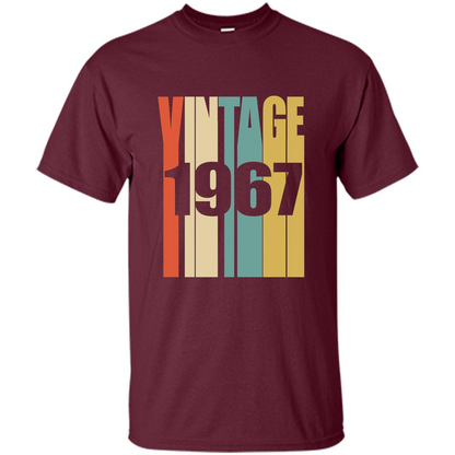 Retro Vintage 1967 T-shirt 50th Birthday T-shirt Maroon