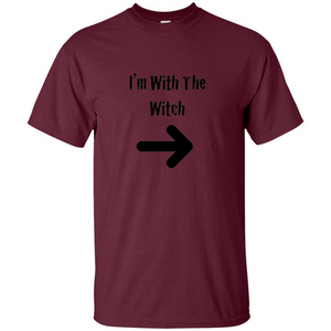 Halloween Couples Costume T-shirt I'm With The Witch