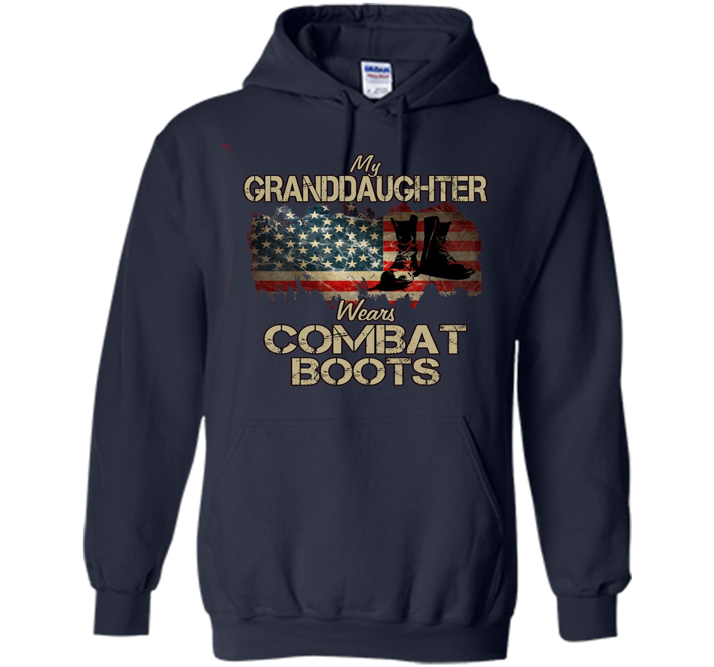 Combat Boots Soldier Granddaughter premium tee t-shirt Navy