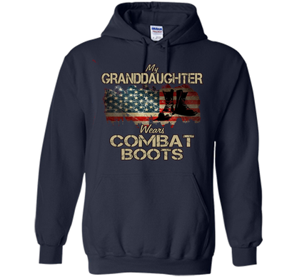 Combat Boots Soldier Granddaughter premium tee t-shirt Navy