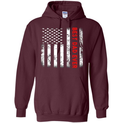Fathers Day T-shirt Best Dad Ever Maroon