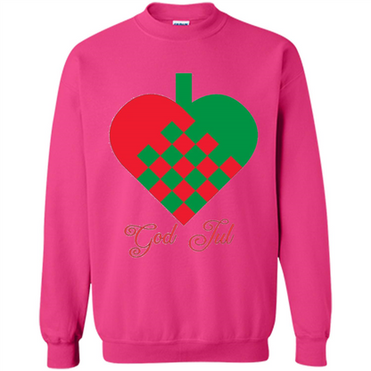 God Jul Merry Christmas T-shirt Heliconia
