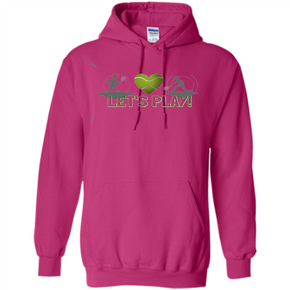 Funny Tennis T-shirt Let's Play Tennis T-shirt Heliconia