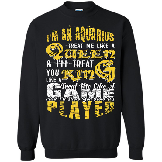 Aquarius T-shirt Im An Aquarius Treat Me Like A Queen Orange
