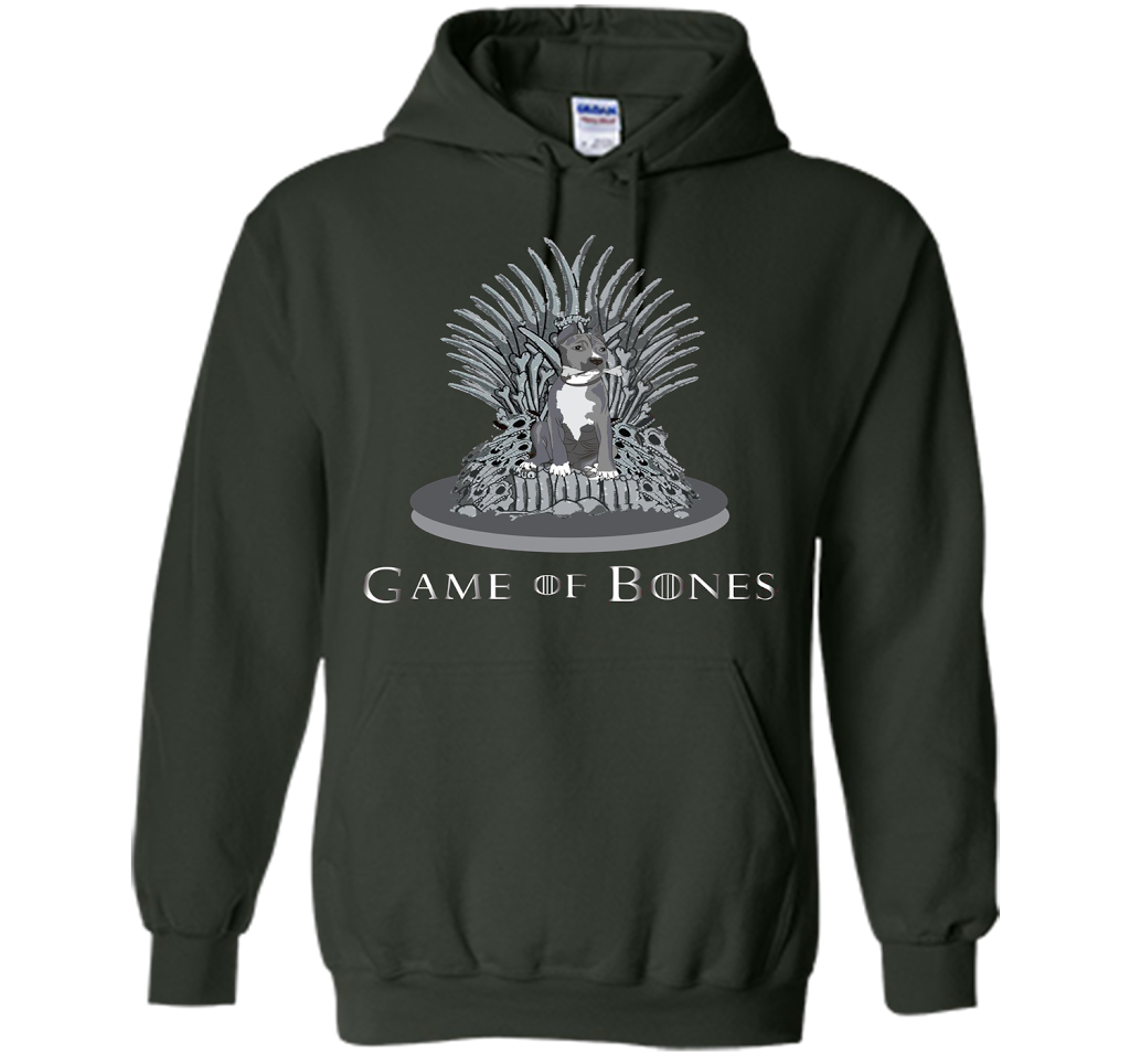 Pitbull Game of Bones Funny Parody T-shirt Forest Green