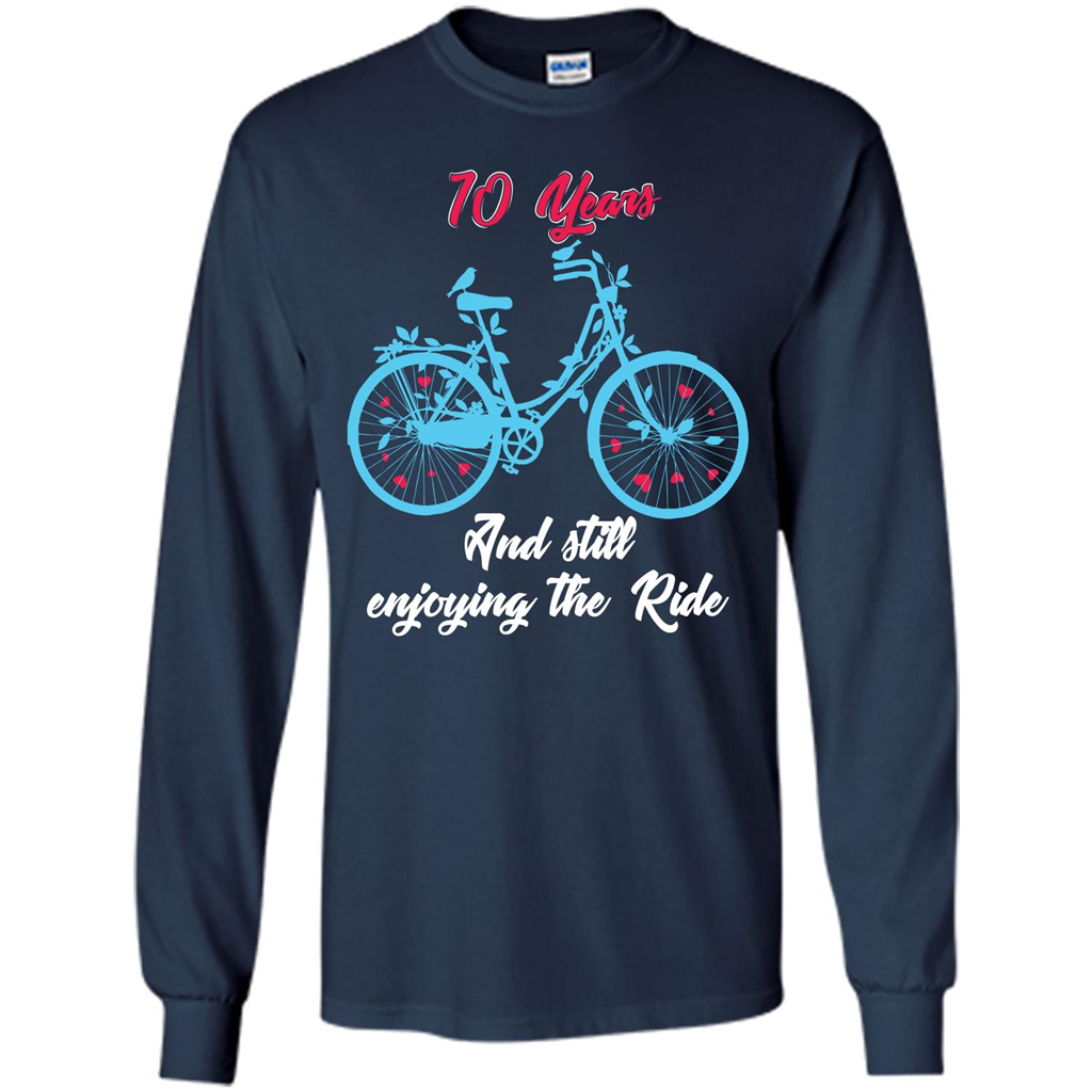 Anniversary T-shirt 10 Years And Still Enjoying The Ride Navy
