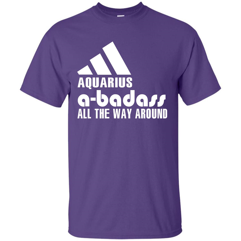 Aquarius A-Badass All The Way Around T-shirt Purple