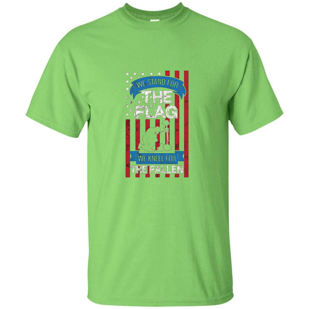 Patriotic T-shirt Stand for the Flag Kneel for the Fallen Lime