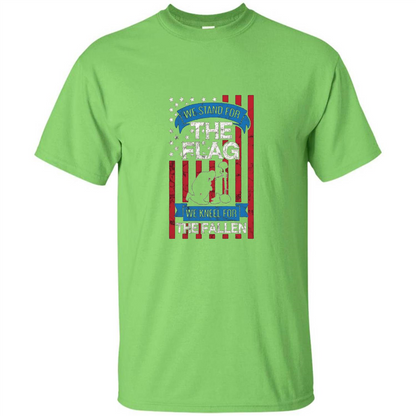Patriotic T-shirt Stand for the Flag Kneel for the Fallen Lime