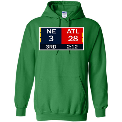 NE 3 ATL 28 Final T-shirt 2 Sides 1 Game Irish Green