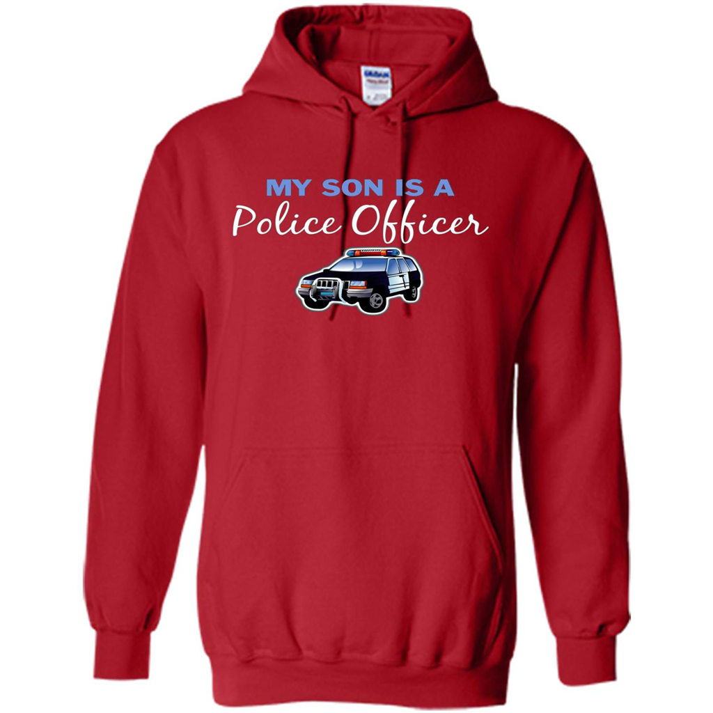 My Son Is A Police Officer T-Shirt Red