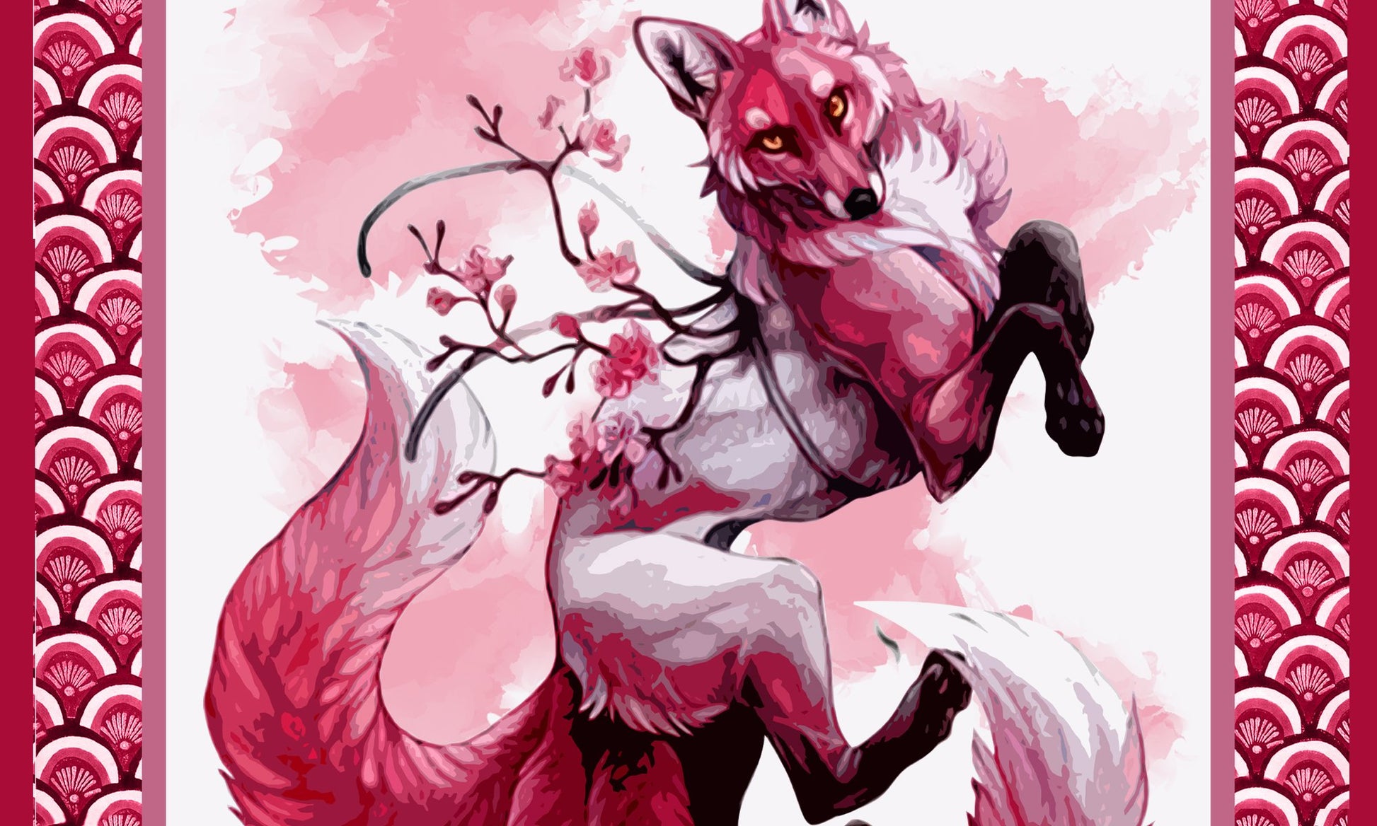 Sakura Fox 3D Bed Set