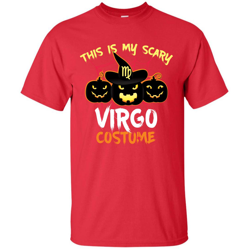 Halloween T-shirt This Is My Scary Virgo Costume T-shirt Red