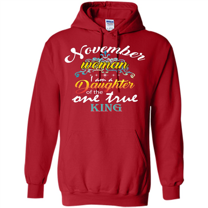 November Woman I Am A Daughter Of The One True King T-shirt Red