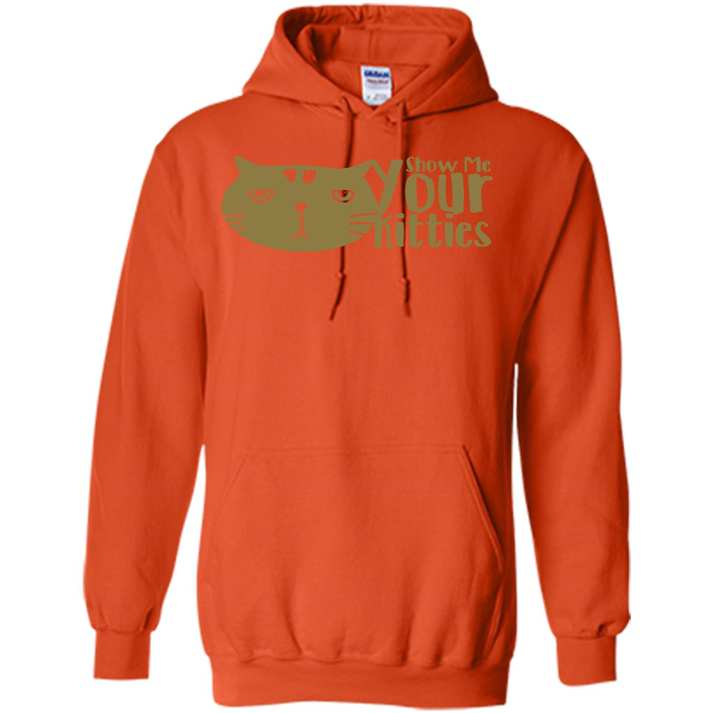 Cat Lover T-shirt Show Me Your Kitties Orange