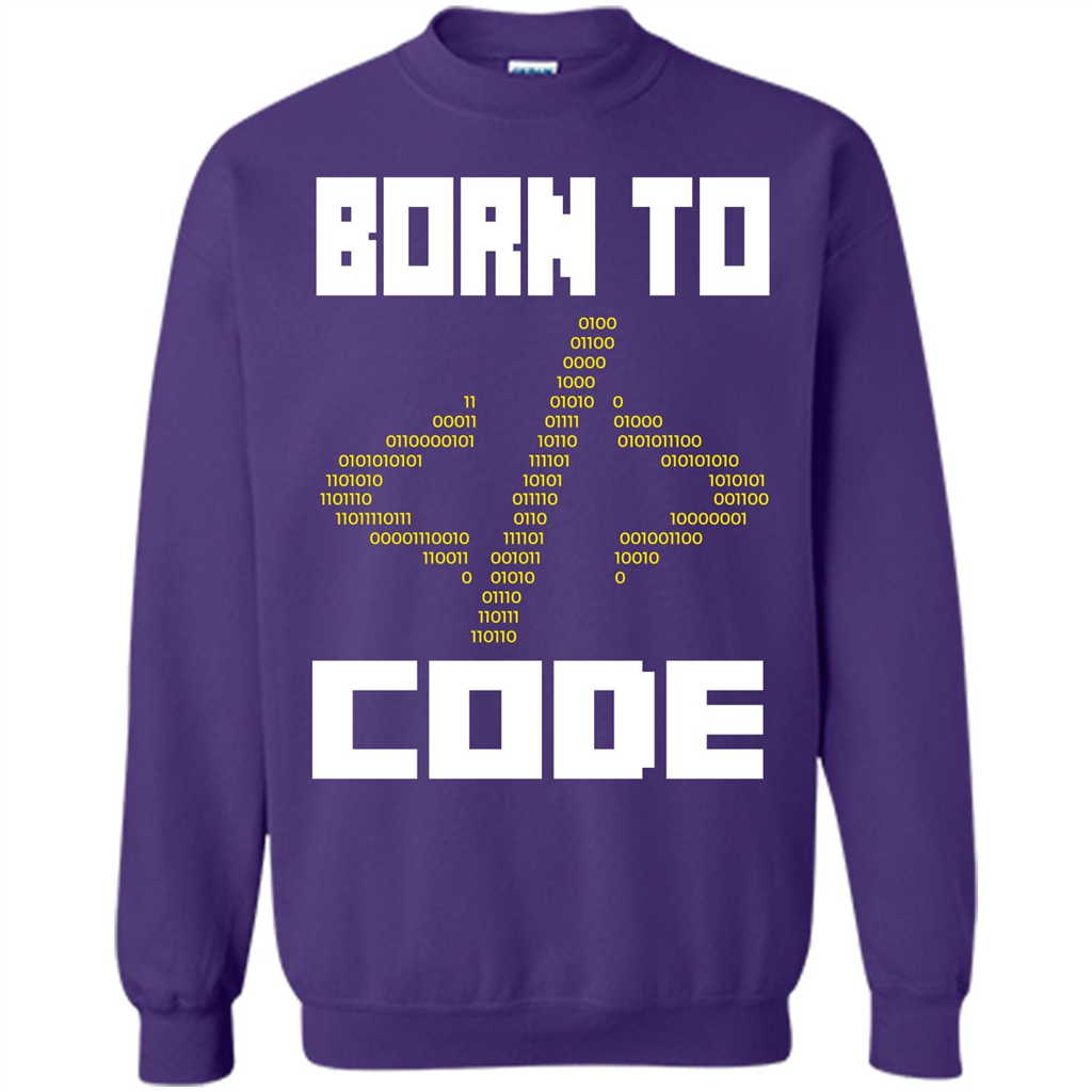 Programmers T-shirt Born To Code Design Developer Orange