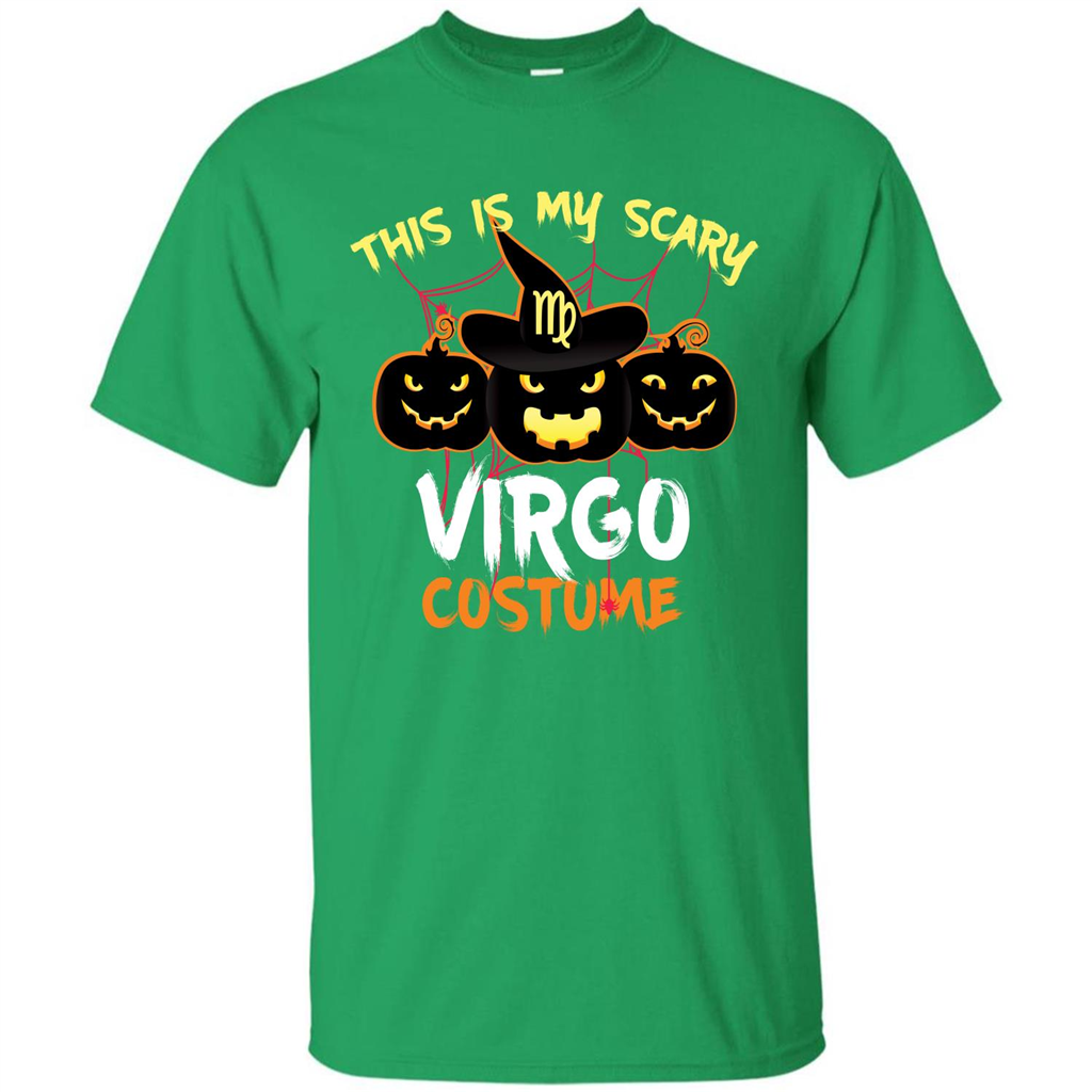 Halloween T-shirt This Is My Scary Virgo Costume T-shirt Irish Green