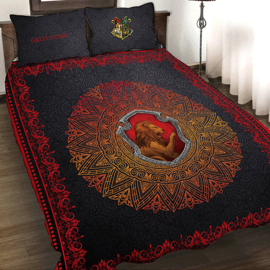 Hogwarts House Gryffindor Harry Potter 3D Quilt Set